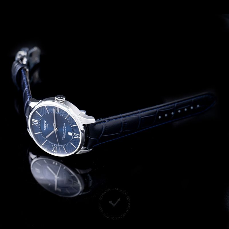 Shop Authentic Tissot Chemin Des Tourelles Powermatic 80 Blue Dial Blue Leather Strap Watch for Men - T099.407.16.048.00 - Luxxuri