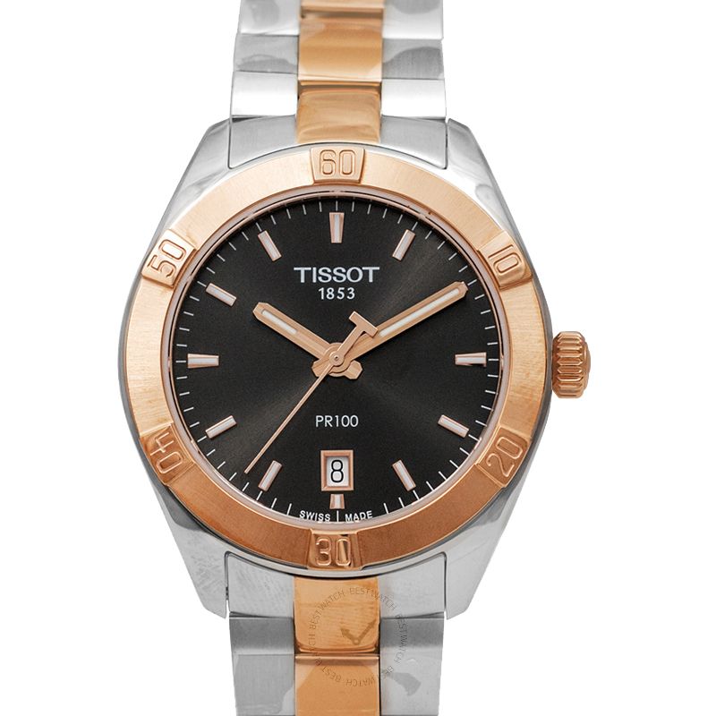  Shop Authentic Tissot PR 100 Sport Chic Anthracite Dial Watch For Women - T101.910.22.061.00 - Luxxuri