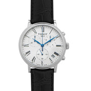  Shop Authentic Tissot Carson Premium Chronograph Silver Dial Black Leather Strap Watch For Men - T122.417.16.033.00 - Luxxuri