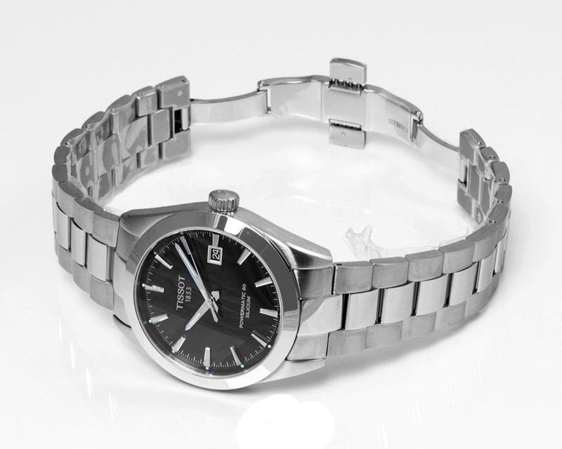  Shop Authentic Tissot Gentleman Powermatic 80 Silicium Black Dial Silver Steel Strap Watch For Men - T127.407.11.051.00 - Luxxuri