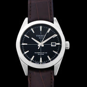  Shop Authentic Tissot Gentleman Powermatic 80 Silicium Black Dial Brown Leather Strap Watch For Men - T127.407.16.051.01 - Luxxuri