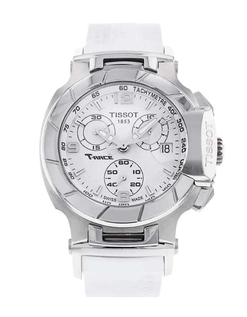  Shop Authentic Tissot T Race Lady Chronograph White Dial White Rubber Strap Watch for Women - T048.217.17.017.00 - Luxxuri