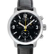 Shop Authentic Tissot PRC 200 Chronograph Black Dial Black Leather Strap Watch For Men - T055.417.16.057.00 - Luxxuri