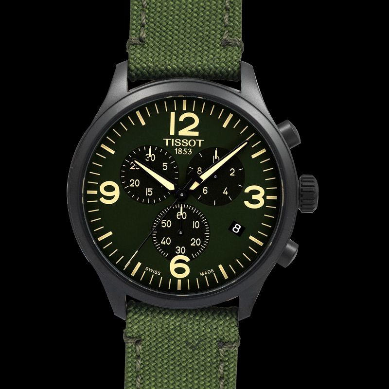  Shop Authentic Tissot Chrono XL Green Dial Green NATO Strap Watch For Men - T116.617.37.097.00 - Luxxuri