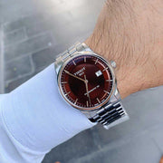  Shop Authentic Tissot Luxury Powermatic 80 Brown Dial Silver Steel Strap Watch For Men - T086.407.11.291.00 - Luxxuri