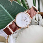  Shop Authentic Tissot Everytime Desire White Dial Maroon NATO Strap Watch for Women - T109.210.37.031.00 - Luxxuri