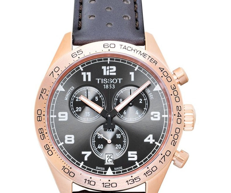 Shop Authentic Tissot T Sport PRS 516 Chronograph Grey Dial Grey Leather Strap Watch for Men - T131.617.36.082.00 - Luxxuri