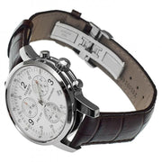 Shop Authentic Tissot T Race PRC 200 Chronograph White Dial Brown Leather Strap Watch for Men -  T17.1.516.32 - Luxxuri