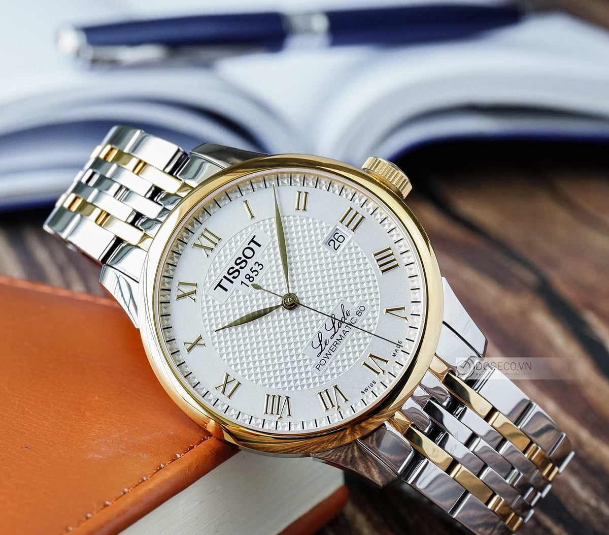  Shop Authentic Tissot T Classic Le Locle Powermatic 80 Silver Dial Two Tone Steel Strap Watch For Men - T0064072203301 - Luxxuri