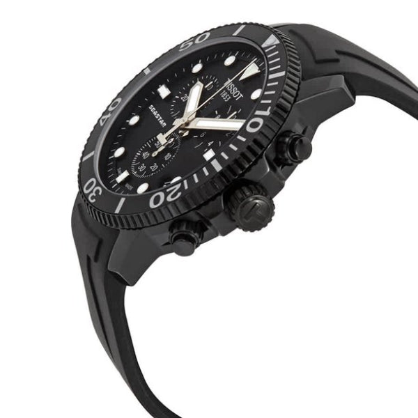  Shop Authentic Tissot Seastar 1000 Chronograph Black Dial Black Rubber Strap Watch For Men - T120.417.37.051.02 - Luxxuri