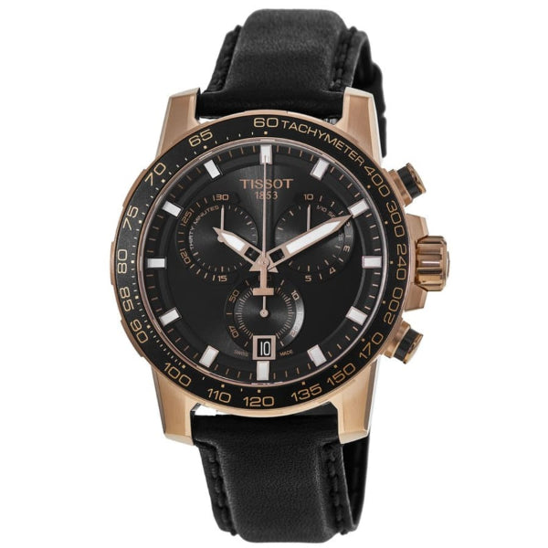  Shop Authentic Tissot Supersport Chrono Black Dial Black Leather Strap Watch for Men - T125.617.36.051.00 - Luxxuri