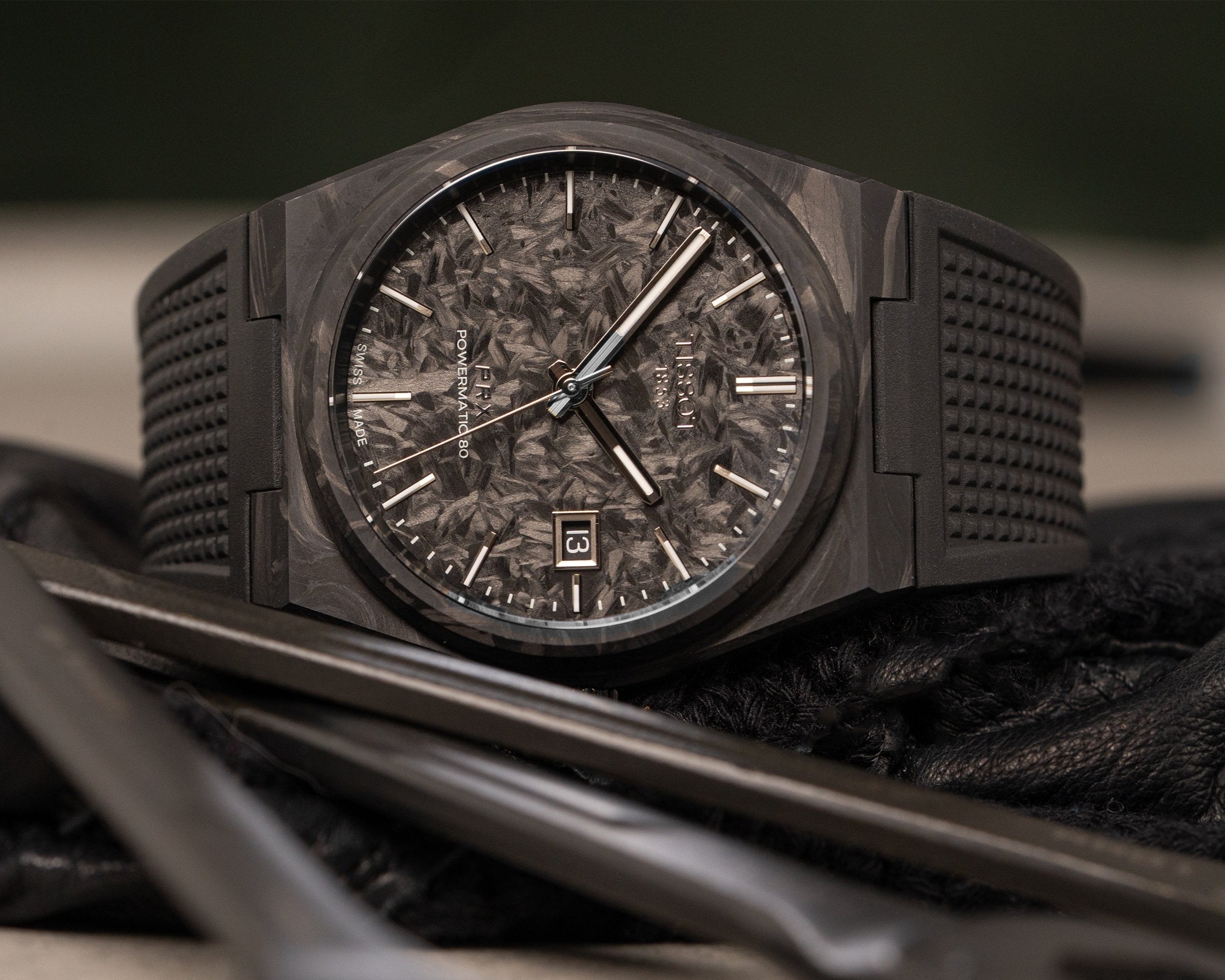  Shop Authentic Tissot PRX Powermatic 80 Carbon Black Dial Black Rubber Strap Watch for Men - T137.907.97.201.00 - Luxxuri