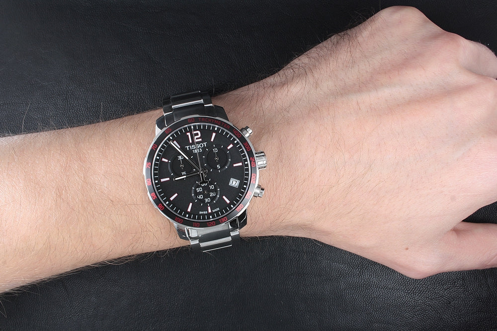  Shop Authentic Tissot Quickster Chronograph Quartz Watch For Men - T095.417.11.057.00 - Luxxuri