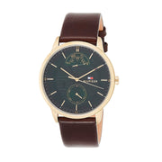  Shop Authentic Tommy Hilfiger Hunter Green Dial Brown Leather Strap Watch for Men - 1791607 - Luxxuri