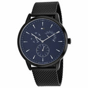  Shop Authentic Tommy Hilfiger Brad Quartz Blue Dial Black Mesh Bracelet Watch For Men - 1710392 - Luxxuri