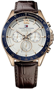  Shop Authentic Tommy Hilfiger Luke Quartz White Dial Brown Leather Strap Watch for Men - 1791118 - Luxxuri