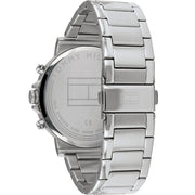  Shop Authentic Tommy Hilfiger Hudson Chronograph White Dial Silver Steel Strap Watch For Men - 1791227 - Luxxuri