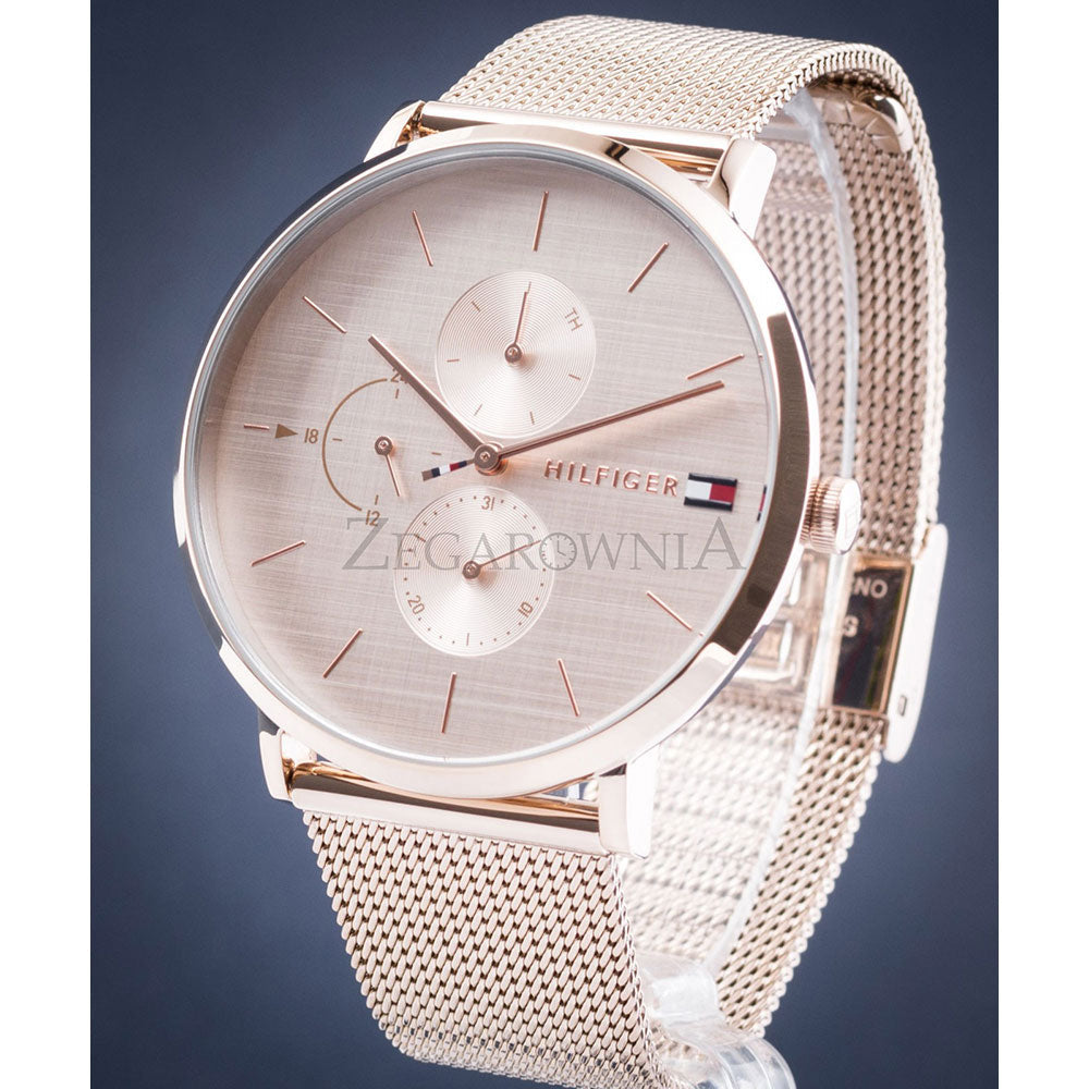  Shop Authentic Tommy Hilfiger Jenna Quartz Rose Gold Dial Rose Gold Mesh Bracelet Watch For Women - 1781944 - Luxxuri