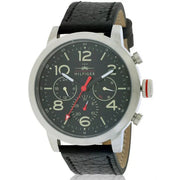  Shop Authentic Tommy Hilfiger Jake Chronograph Black Dial Black Leather Strap Watch for Men - 1791232 - Luxxuri