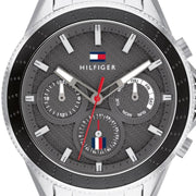  Shop Authentic Tommy Hilfiger Aiden Chronograph Grey Dial Silver Steel Strap Watch For Men - 1791857 - Luxxuri