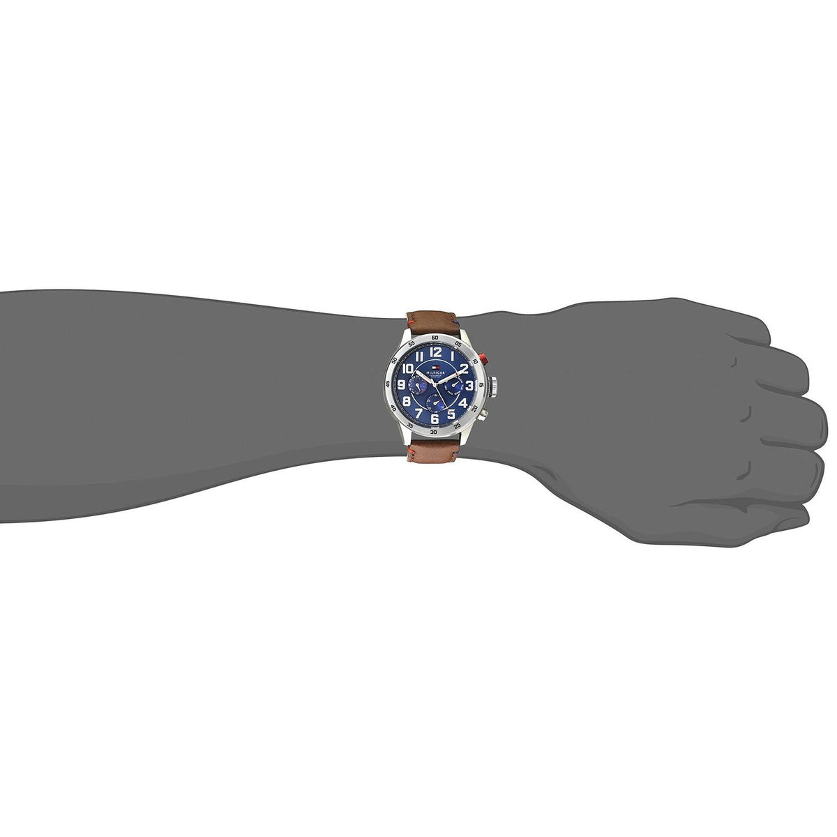  Shop Authentic Tommy Hilfiger Trent Quartz Blue Dial Brown Leather Strap Watch for Men - 1791066 - Luxxuri