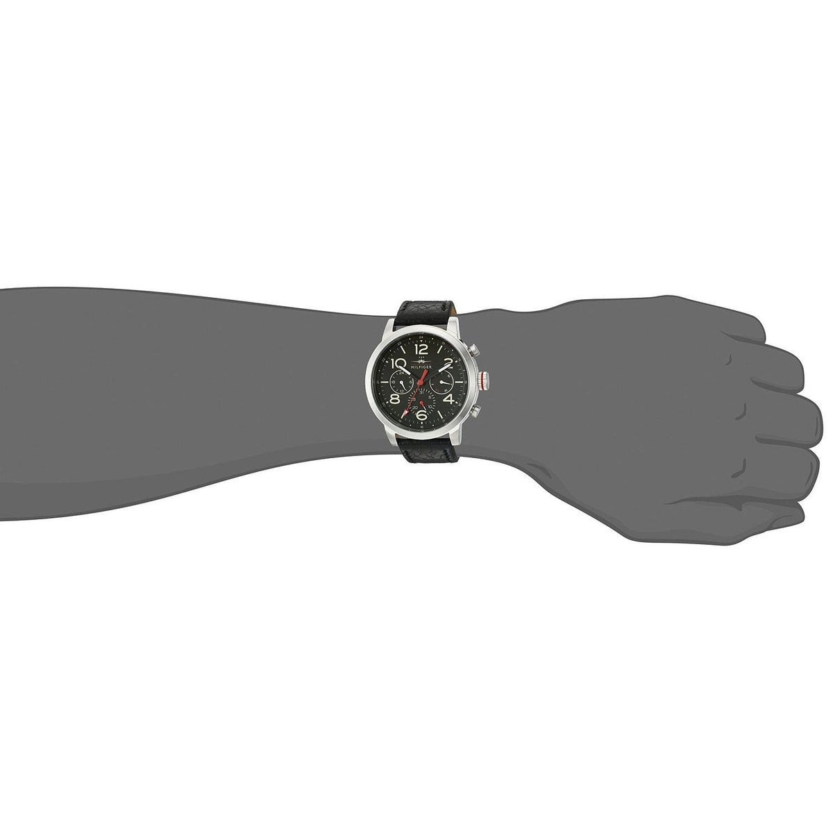  Shop Authentic Tommy Hilfiger Jake Chronograph Black Dial Black Leather Strap Watch for Men - 1791232 - Luxxuri