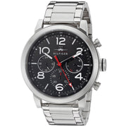  Shop Authentic Tommy Hilfiger Jake Chronograph Black Dial Silver Steel Strap Watch for Men - 1791234 - Luxxuri