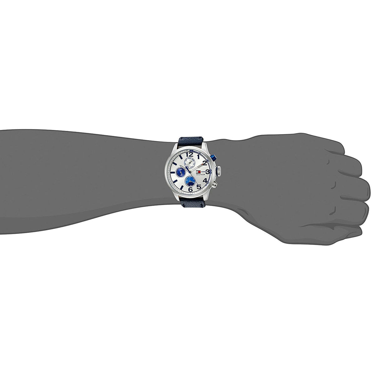  Shop Authentic Tommy Hilfiger Jackson Silver Dial Black Leather Strap Watch for Men - 1791240 - Luxxuri
