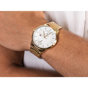  Shop Authentic Tommy Hilfiger Hunter White Dial Gold Steel Strap Watch for Men - 1791609 - Luxxuri