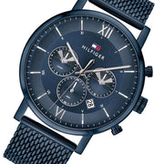  Shop Authentic Tommy Hilfiger Evan Blue Dial Blue Mesh Bracelet Watch for Men - 1710397 - Luxxuri