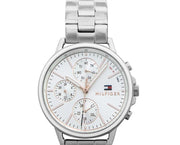  Shop Authentic Tommy Hilfiger Carly White Dial Silver Stainless Steel Strap Watch for Women - 1781787 - Luxxuri