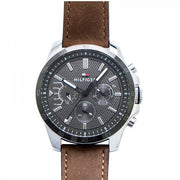  Shop Authentic Tommy Hilfiger Decker Grey Dial Brown Leather Strap Watch for Men - 1791562 - Luxxuri