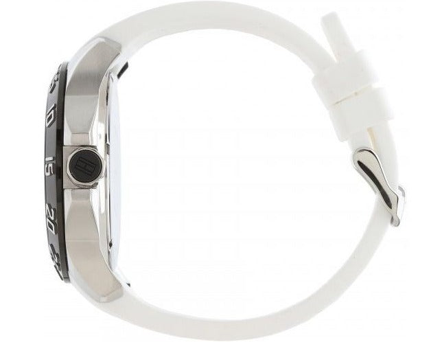  Shop Authentic Tommy Hilfiger Sport Black Dial White Rubber Strap Watch for Men - 1790986 - Luxxuri