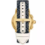 Tory Burch The Miller Chronograph Blue Dial Blue Jacquard Strap Watch for Women - TBW1038