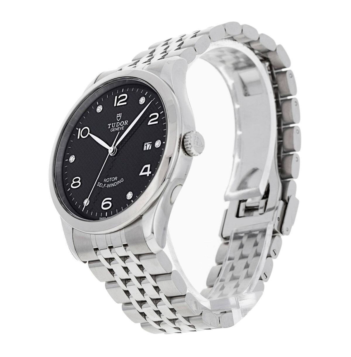  Shop Authentic Tudor 1926 Automatic Diamonds Black Dial Silver Steel Strap Watch for Men - M91650-0004 - Luxxuri