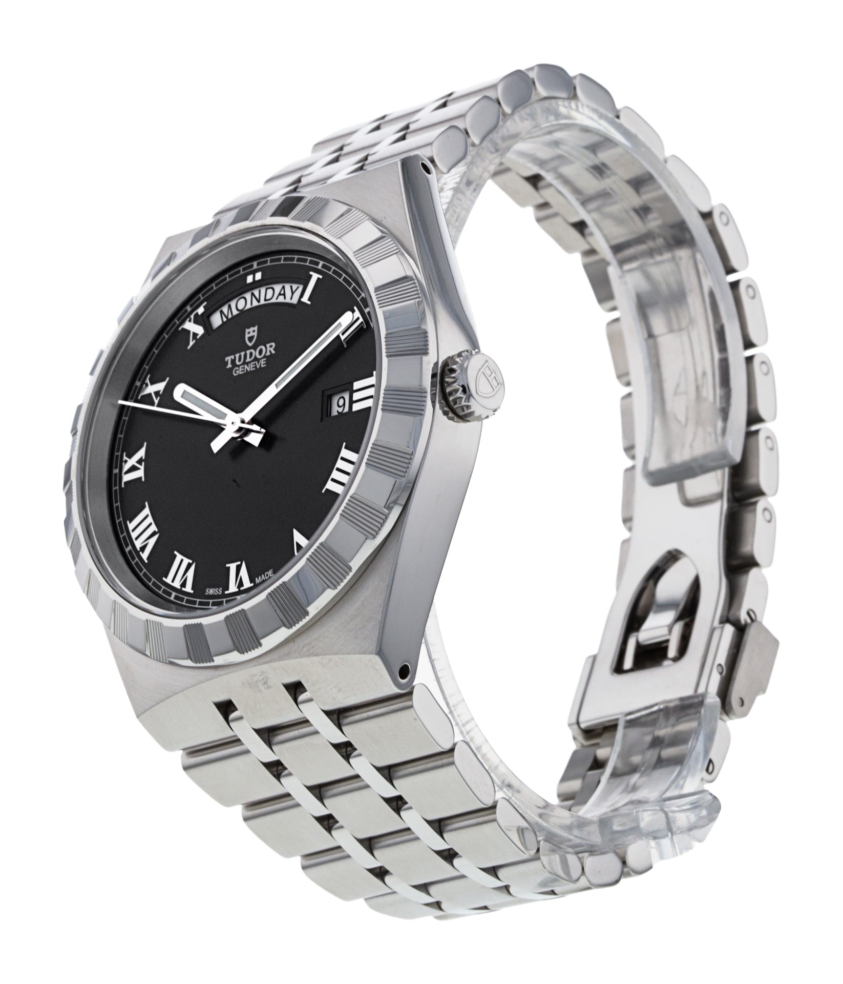  Shop Authentic Tudor Royal Automatic Black Dial Silver Steel Strap Watch for Men - M28600-0003 - Luxxuri