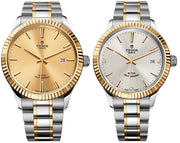  Shop Authentic Tudor Style Automatic Gold Dial Two Tone Steel Strap Watch for Men - M12713-0001 - Luxxuri