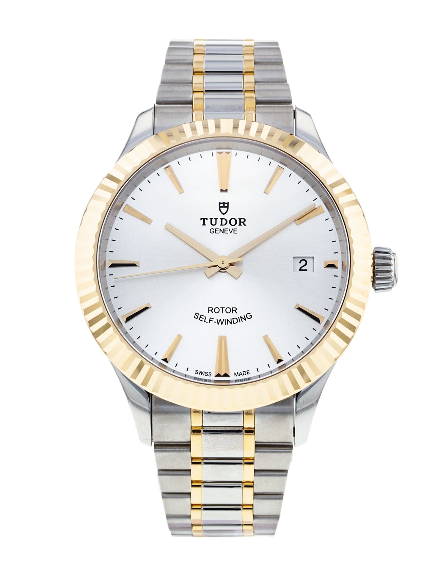  Shop Authentic Tudor Style Automatic Silver Dial Two Tone Steel Strap Watch for Men - M12713-0003 - Luxxuri