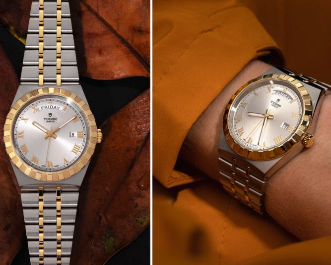  Shop Authentic Tudor Royal Automatic Silver Dial Two Tone Steel Strap Watch for Men - M28603-0001 - Luxxuri