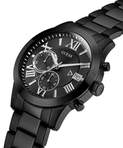  Shop Authentic Guess Atlas Chronograph Black Dial Black Steel Strap Watch For Men - W0668G5 - Luxxuri