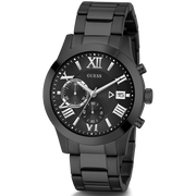  Shop Authentic Guess Atlas Chronograph Black Dial Black Steel Strap Watch For Men - W0668G5 - Luxxuri