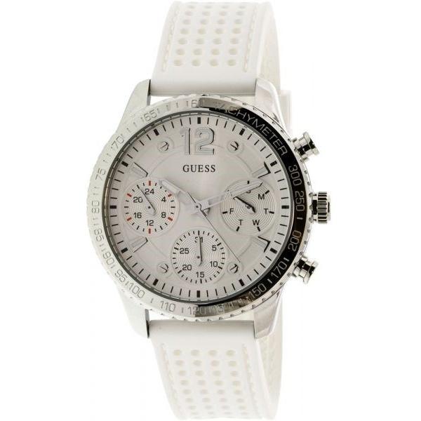  Shop Authentic Guess Marina Quartz White Dial White Rubber Strap Watch For Women - W1025L1 - Luxxuri