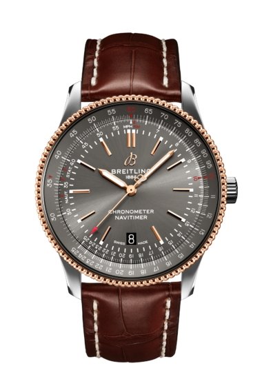  Shop Authentic Breitling Navitimer Automatic 41 Grey Dial Brown Leather Strap Watch for Men - U17326121M1P1 - Luxxuri