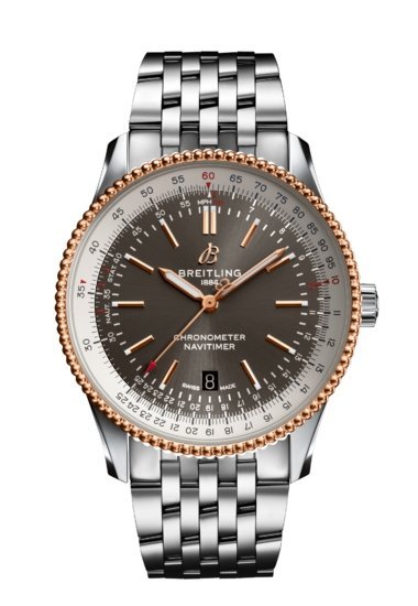  Shop Authentic Breitling Navitimer Automatic 41mm Grey Dial Silver Steel Strap Mens Watch - U17326211M1A1 - Luxxuri
