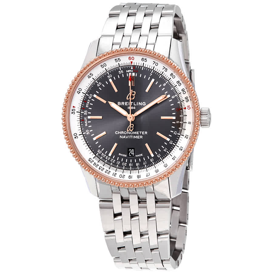  Shop Authentic Breitling Navitimer Automatic 41mm Grey Dial Silver Steel Strap Mens Watch - U17326211M1A1 - Luxxuri