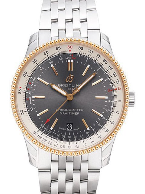  Shop Authentic Breitling Navitimer Automatic 41mm Grey Dial Silver Steel Strap Mens Watch - U17326211M1A1 - Luxxuri