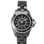  Shop Authentic Chanel J12 Diamonds Black Dial Black Steel Strap Watch for Women - J12 H2569 - Luxxuri