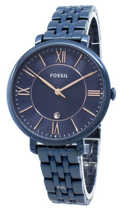  Shop Authentic Fossil Jacqueline Blue Dial Blue Steel Strap Watch for Women - ES4094 - Luxxuri
