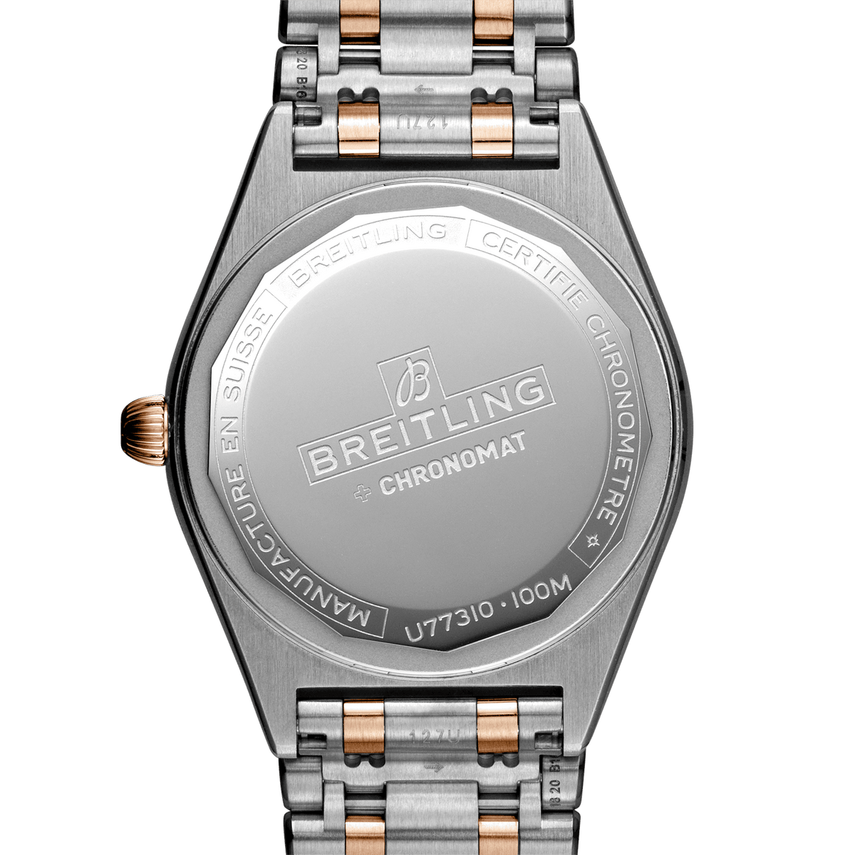  Shop Authentic Breitling Chronomat B02 18K Red Gold White Dial Two Tone Steel Strap Watch for Men - U77310101A2U1 - Luxxuri