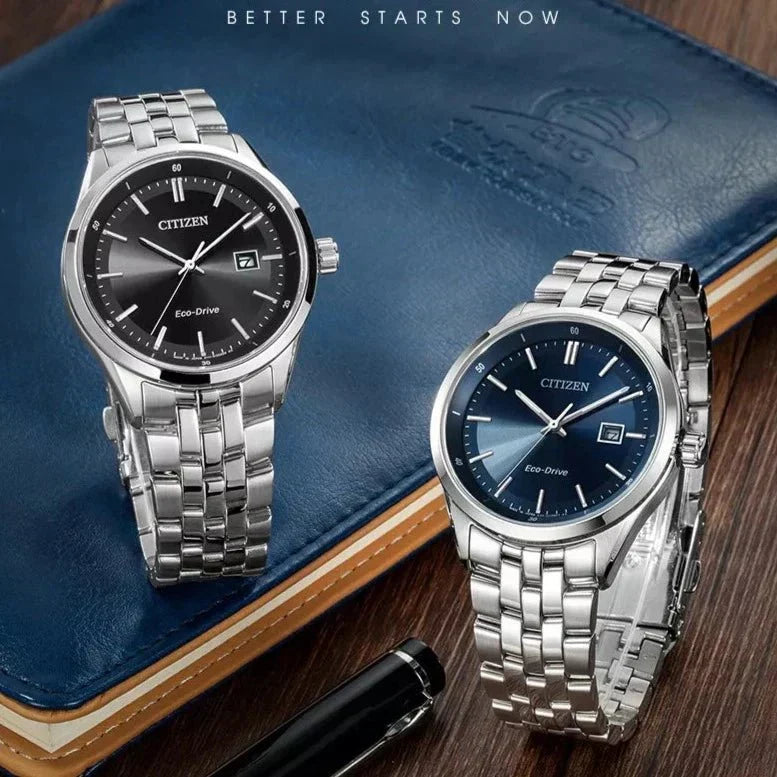  Shop Authentic Citizen Eco Drive Blue Dial Silver Steel Strap Watch For Men - BM7250-56L - Luxxuri